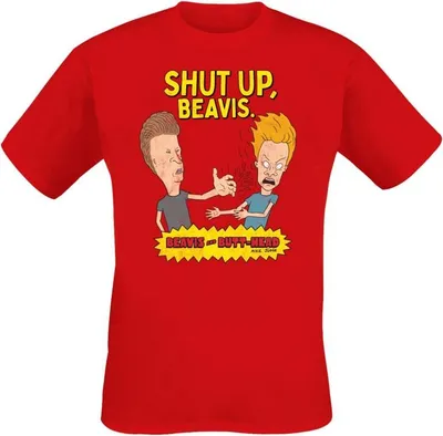 Produktbild von Beavis And Butt-Head T-Shirt Herren Shut Up Beavis rot L