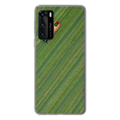 Produktbild von MuchoWow® Handyhülle Schutzhülle Hülle für Huawei P40 Zugmaschine - Anhänger - Grün Silikon Softcase Handy Hülle - Handytasche