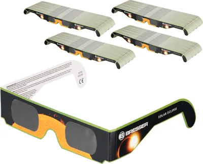 Produktbild von Bresser Sonnenfinsternis-Brille (1000 Stück) zur sicheren Beobachtung der Sonne, mit hochwertiger Weißlichtfilterfolie, entspricht ISO 12312-2:2024