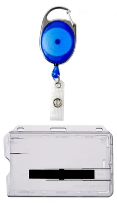 Produktbild von 1x Ausweisset Ausweis-Set - Ausweisjojo Jojo Zipper EXTRA reißfester POWERCORD Schnur Seil + Kartenhülle Ausschieber - Kartenhalter