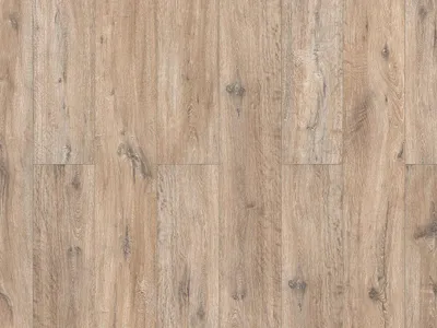 Produktbild von BASICfloor | 1,996 m² | Braun Grau Eiche Landhausdiele Laminat, 8mm Stärke, 1 Stab Design, Klickverbindung Megaloc, Schwimmende Verlegung, Authentische Holzoptik, Robuster Bodenbelag
