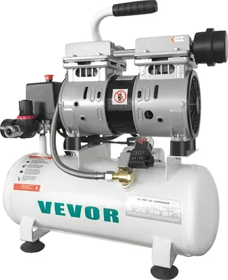Produktbild von VEVOR-Luftkompressor, 2 Gallonen, ultraleiser, ölfreier Luftkompressor, 9-l-Tank, leiser Luftkompressor, 550 W, ölfreier Kompressor, geräuscharm mit sicherem Magnetventil