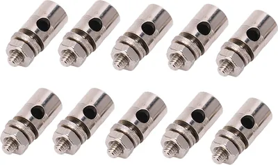 Produktbild von RC Gestängeverbinder, 10 Stück 1.8mm Anlenkungen Stopper für Modellflugzeug, Edelstahl Pushrod Connector, DIY Flugzeug Zubehör