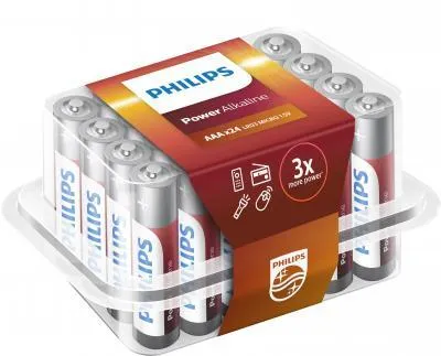 Produktbild von Batterien AAA Power Alkaline Silber / rot 24 Stück