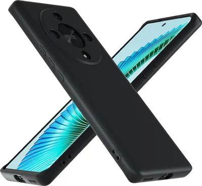 Obrázek produktu pro Silikonové pouzdro pro Honor Magic 6 Lite Protective Cover Matt Black Backcover Pouzdro na mobilní telefon