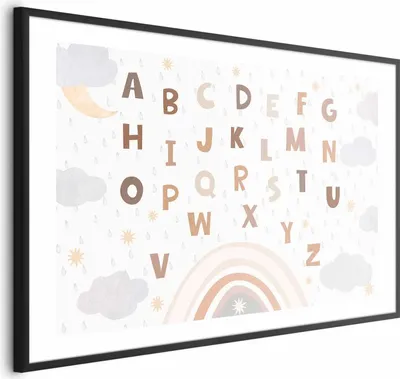 Produktbild von Posterpapier Poster - Letters in Muted Colors 42x29.7 cm Für Kinder e-A-10129-ao-a
