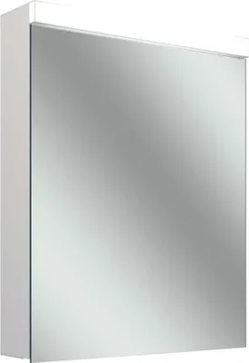 Image de LOW plus 15 LED armoire de toilette, 1 porte 50cm, butée changeable, 495x147x747mm, prise à droite, éclairage en haut, 172.252.01.02