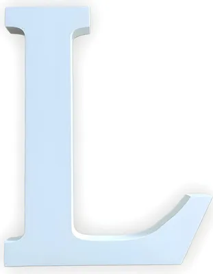 Immagine prodotto di Lettera di legno bianca, circa 20 cm, spessore 1,8 cm, lettera L