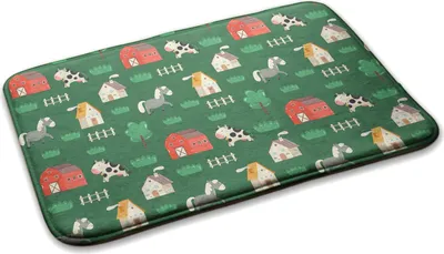 Produktbild von Kinderteppich Schlafzimmer Modern - 90 cm x 60 cm - Bauernhof Mit Tieren