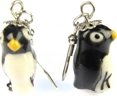 Produktbild von Pinguin Ohrringe Pinguinohrringe Pinguine Miniblings Südpol Keramik Antarktis Zoo