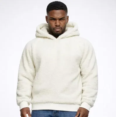 Obrázok produktu pre Pánská mikina Urban Classics Sherpa Hoody whitesand - L