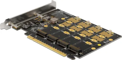 Obrázek produktu pro DeLOCK Karta PCI Express x16 na 4 x interní M.2 Key M NVMe - rozvětvení, PCIe, M.2, Tchaj-wan, Windows 10, Windows 8, Windows 8.1, Kernel 3.17, Krabice