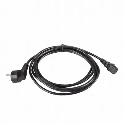 Produktbild von Netzkabel 3 m Schuko Schutzkontaktstecker (gewinkelt) 300SW C13 schwarz