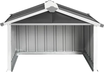 Produktbild von Saisonschlussverkauf - Rasenmäher Garage 92x97x63cm Verzinkter Stahl Anthrazit - Mülltonnenboxen Stilvoll3016