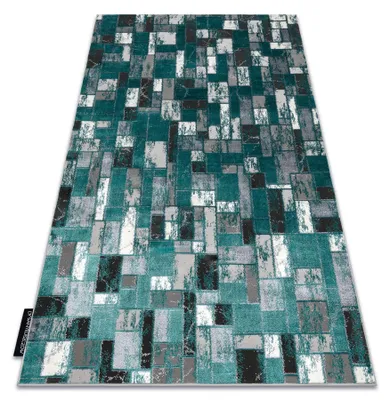 Imagen del producto de Alfombra DE LUXE moderna 6768 Geométrico - Structural / antracita verde 180x270 cm