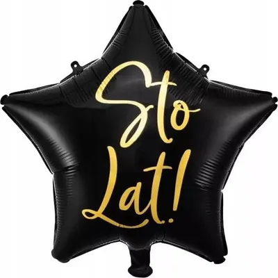 Image de Ballon en plastique Happy Birthday  Étoile noire 40 cm