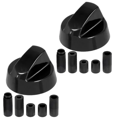 Bedienungsknöpfe für Öfen & Herde, schwarz, 2 Stück