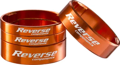 Produktbild von Reverse Alu Vorbau / SCS Spacer Set 1 1/8'' 2x 5mm 2x 10mm orange