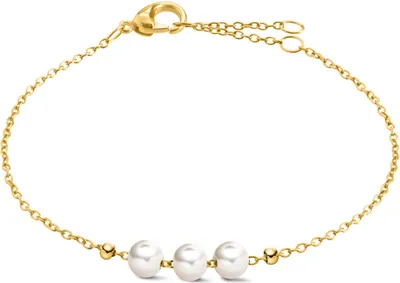 Produktbild von Boccia Titanium 03072-02 Damen Armband Titan Gold weiß 21 cm