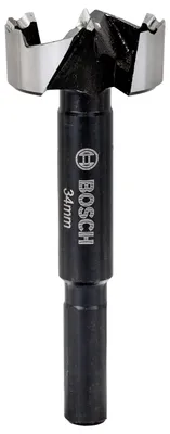 Immagine prodotto di Punta Forstner DIN 7483G, diametro 34 mm, lunghezza 90 mm, bordo dentellato, gambo diametro 10 mm, Bosch