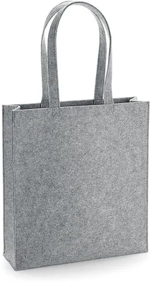 Immagine prodotto di BagBase BG723 | Borsa Tote in feltro 37 x 41 x 11,5 cm - Colore: Grigio Melange - Taglia: Unica