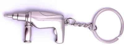 Produktbild von Onwomania Schlagbohrer Bohrmaschine Schlüsselanhänger Keychain Silber aus Metall