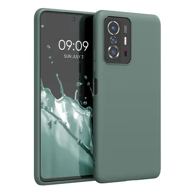 Produktbild von kwmobile Hülle kompatibel mit Xiaomi 11T / 11T Pro Hülle - weiches TPU Silikon Case - Cover geeignet für kabelloses Laden - Blaugrün
