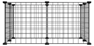 Produktbild von Stabiler Tierkäfig aus pulverbeschichtetem Stahl - Schwarz, 35x35 cm, für Training und Spiel