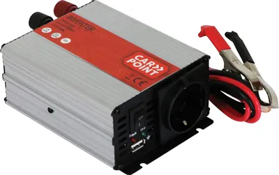 Zdjęcie produktu dla Przetwornica Carpoint 12 V > 230 V, 300 W, zaciski akumulatorowe