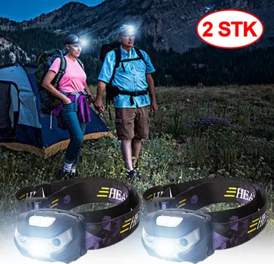 Produktbild von 2 STK Super Hell Stirnlampe Scheinwerfer USB Kopflampe Wiederaufladbar Bewegungssensor Headlight Wasserdicht