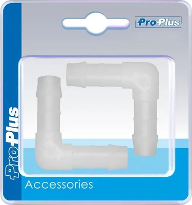 Image de Connecteur de tuyau d'eau 90 degrés 10 mm 2 pièces sous blister