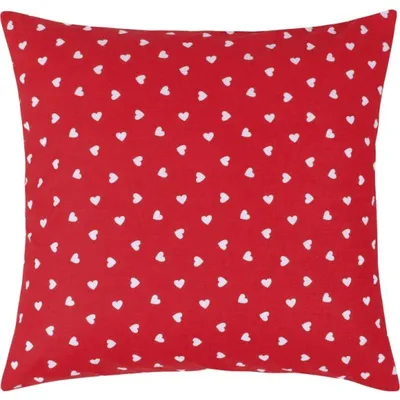 Obrázok produktu pre Vankúš ADÉLA – 40 x 40 cm – červená, biela