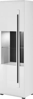 Image de Vitrine design collection BREDA coloris blanc mat et blanc brillant