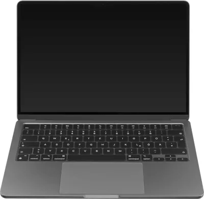 Produktbild von APPLE MLXW3D/A MacBook Air 34,46cm 13,6Zoll M2 Chip 8-Core CPU und 8-Core GPU 8GB gem. RAM 256GB SSD DE - Space Grau