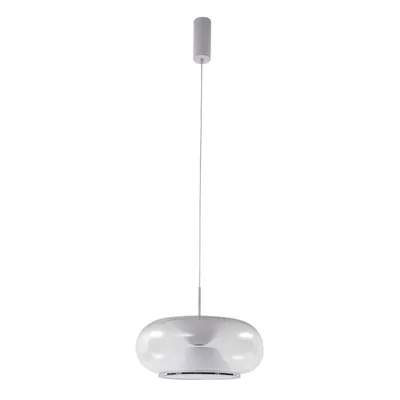 Produktbild von Lucande LED-Hängeleuchte Orasa, Glas, weiß/klar, Ø 43 cm