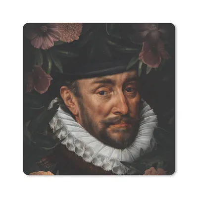 Produktbild von MuchoWow® Mauspad Mousepad Wilhelm von Oranien - Kunst - Blume 20x20 cm - Mousepads - Maus Mat - Pad - Mausunterlage - Desk Mat - Bureauartikeln