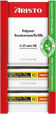 Produktbild von Aristo Feinminen Polymer 0.35 HB,2x12er Minendose,Ecoblister