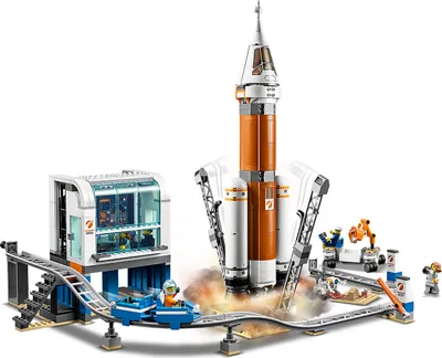 Produktbild von LEGO 60228 City Weltraumrakete mit Kontrollzentrum, Mars Expedition Set, von der NASA inspiriertes Weltraumspielzeug für Kinder mit Astronauten, Wissenschaftlern und Roboter-Minifiguren