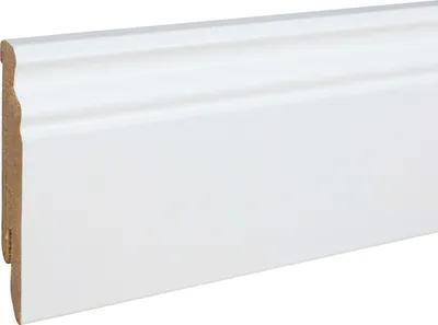 Produktbild von Sockelleiste Berliner Profil Hamburger Leiste 16 x 80 x 2500 mm Weiß MDF foliert Fußleiste by PROVISTON 25 Meter | 10 Stück