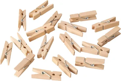 Produktbild von PAPSTAR Mini-Klammern aus Holz Länge: 35 mm natur 100 Stück