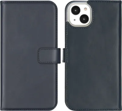 Produktbild von Selencia Echtleder Klapphülle iPhone 14 Plus - Blau