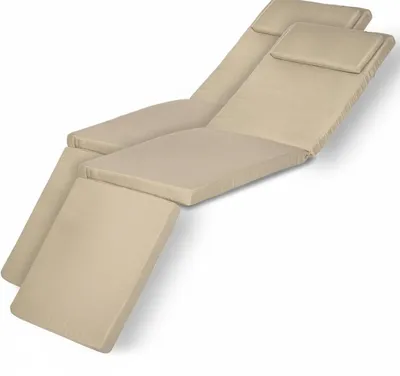 Immagine prodotto di Beautissu, set da 2 cuscini per sdraio LoftLux DC, 175x45x5 cm, colore naturale