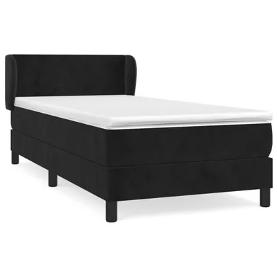 Immagine prodotto di vidaXL Letto a molle con materasso nero 90x190 cm in velluto