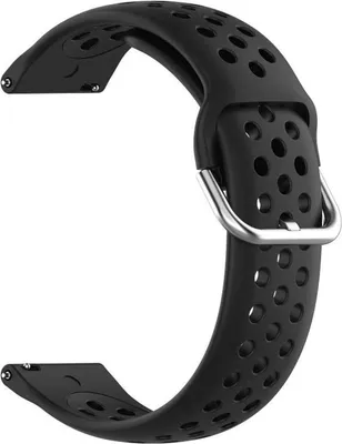 Productafbeelding van Go Go Gadget - Horlogeband - Smartwatch-band - Gaten - Siliconen - Zwart - Geschikt voor verschillende Garmin-smartwatches