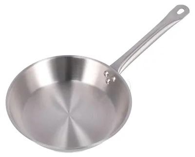 Bratpfanne Ø 28 cm, Edelstahl, induktionsgeeignet, ohne Antihaftbeschichtung