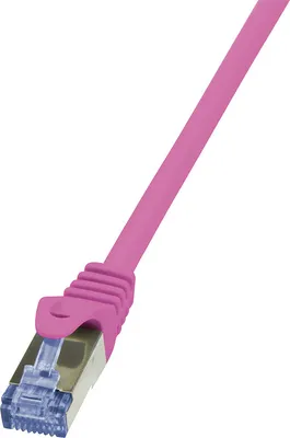Produktbild von LogiLink 3m Cat.6A 10G S/FTP, 3 m, Cat6a, S/FTP (S-STP), RJ-45, RJ-45, Pink