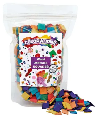 Produktbild von Colorations Holz Mosaik Bastelsteine 1000 Stück buntes Spielzeug