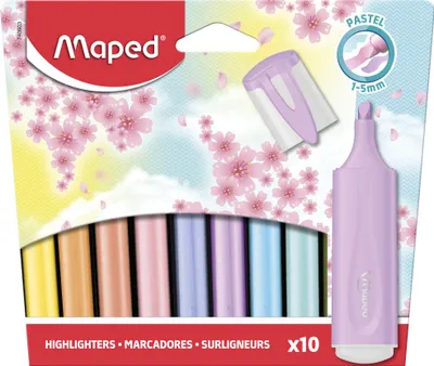 Obrázok produktu pre Zakreślacze pastelowe Classic New Maped 10 sztuk