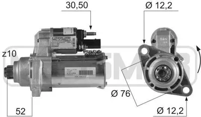 Image de ERA 220447A Démarreur 1,1 kW pour VW GOLF VI (5K1) 12 V