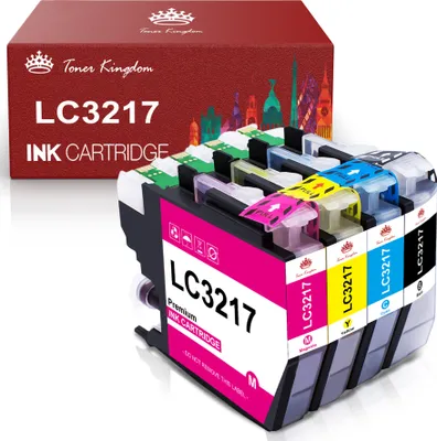 Produktbild von 4x Druckerpatronen Ersatz für Brother LC-3217 LC3217BK LC3217C LC3217M LC3217Y - mit Chip